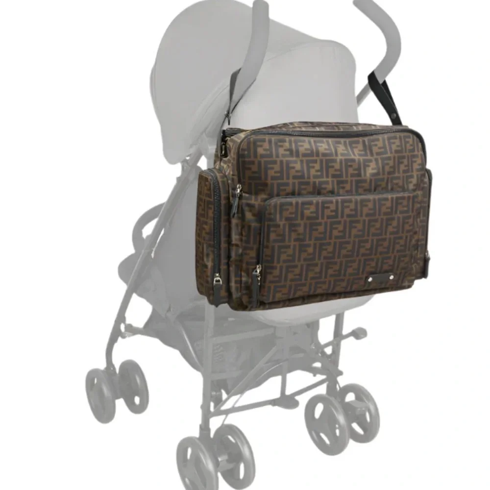 Multipurpose Fendi Black and Brown Monogram Baby/toddler bag. Diaper bag
